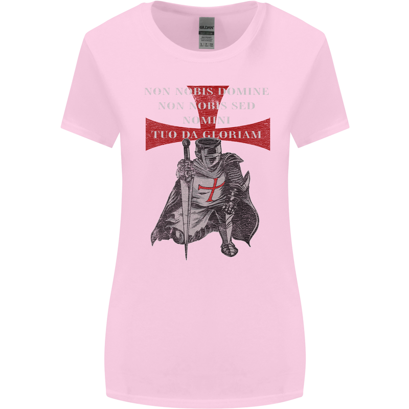 Knights Templar Prayer St. George's Day Womens Wider Cut T-Shirt Light Pink