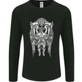 Knights Templar Skull Roman Warrior MMA Gym Mens Long Sleeve T-Shirt Black