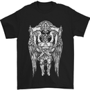 Knights Templar Skull Roman Warrior MMA Gym Mens T-Shirt Cotton Gildan Black
