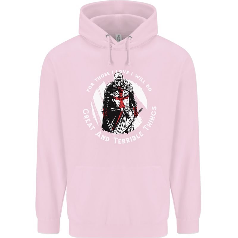 Knights Templar St. George's Father's Day Childrens Kids Hoodie Light Pink