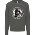 Knights Templar St. George's Father's Day Kids Sweatshirt Jumper Storm Grey