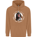Knights Templar St. George's Father's Day Mens 80% Cotton Hoodie Caramel Latte