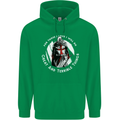 Knights Templar St. George's Father's Day Mens 80% Cotton Hoodie Irish Green