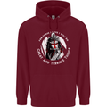 Knights Templar St. George's Father's Day Mens 80% Cotton Hoodie Maroon