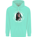 Knights Templar St. George's Father's Day Mens 80% Cotton Hoodie Peppermint