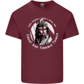 Knights Templar St. George's Father's Day Mens Cotton T-Shirt Tee Top Maroon