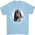 Knights Templar St. George's Father's Day Mens T-Shirt Cotton Gildan Light Blue