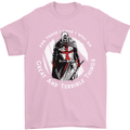 Knights Templar St. George's Father's Day Mens T-Shirt Cotton Gildan Light Pink