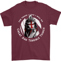 Knights Templar St. George's Father's Day Mens T-Shirt Cotton Gildan Maroon