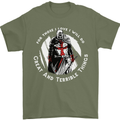 Knights Templar St. George's Father's Day Mens T-Shirt Cotton Gildan Military Green
