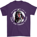 Knights Templar St. George's Father's Day Mens T-Shirt Cotton Gildan Purple