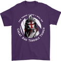 Knights Templar St. George's Father's Day Mens T-Shirt Cotton Gildan Purple