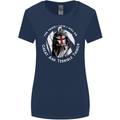 Knights Templar St. George's Father's Day Womens Wider Cut T-Shirt Navy Blue