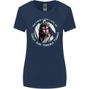 Knights Templar St. George's Father's Day Womens Wider Cut T-Shirt Navy Blue