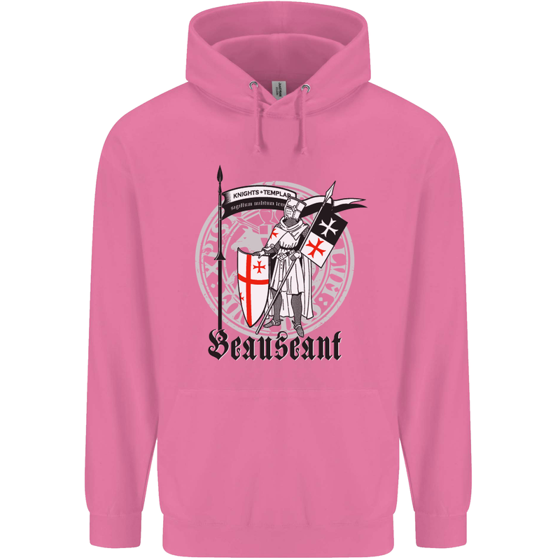 Knights Templar St Georges Day Beauseant Childrens Kids Hoodie Azalea