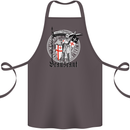 Knights Templar St Georges Day Beauseant Cotton Apron 100% Organic Dark Grey