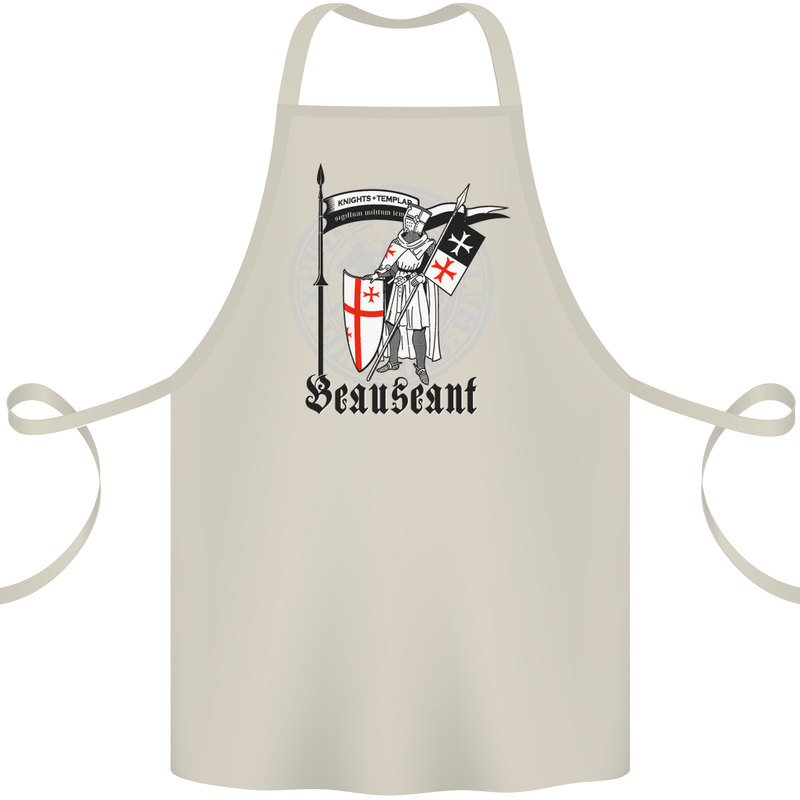 Knights Templar St Georges Day Beauseant Cotton Apron 100% Organic Natural