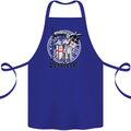 Knights Templar St Georges Day Beauseant Cotton Apron 100% Organic Royal Blue