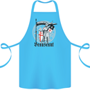 Knights Templar St Georges Day Beauseant Cotton Apron 100% Organic Turquoise