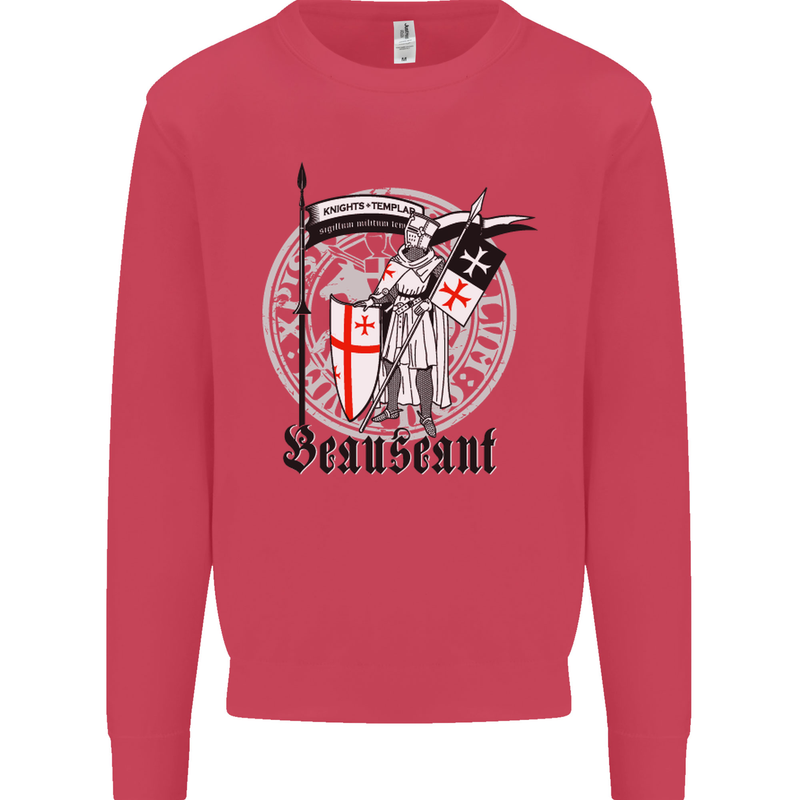 Knights Templar St Georges Day Beauseant Kids Sweatshirt Jumper Heliconia