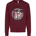 Knights Templar St Georges Day Beauseant Kids Sweatshirt Jumper Maroon