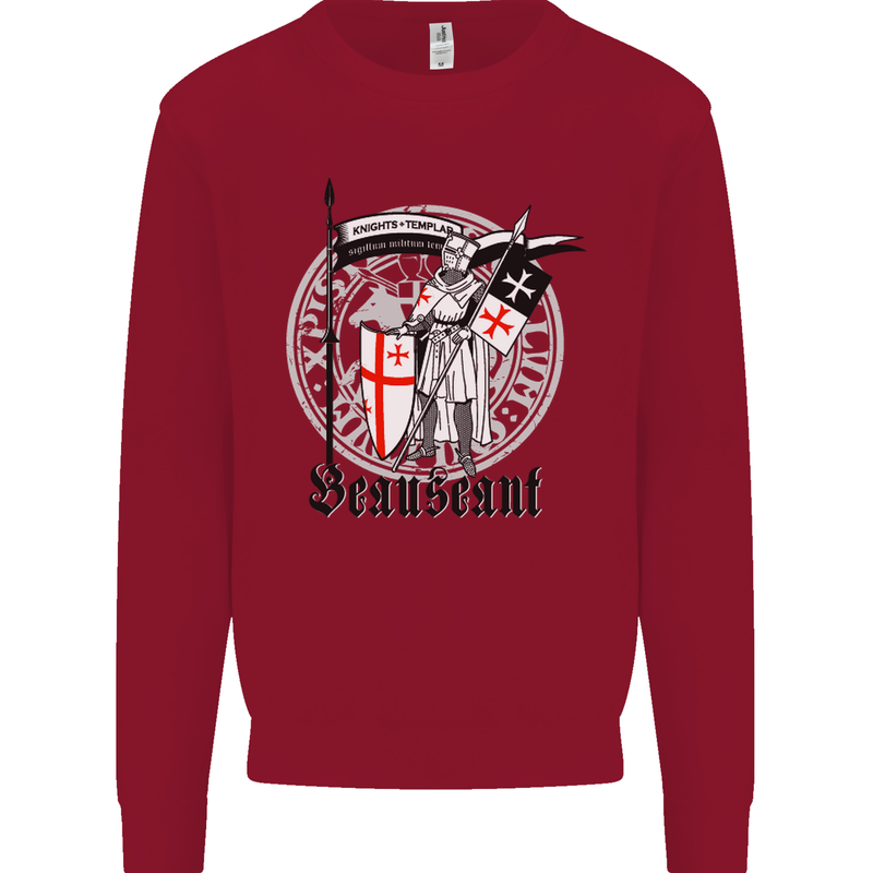 Knights Templar St Georges Day Beauseant Kids Sweatshirt Jumper Red