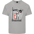 Knights Templar St Georges Day Beauseant Kids T-Shirt Childrens Sports Grey
