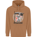 Knights Templar St Georges Day Beauseant Mens 80% Cotton Hoodie Caramel Latte
