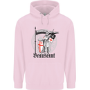 Knights Templar St Georges Day Beauseant Mens 80% Cotton Hoodie Light Pink