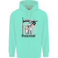 Knights Templar St Georges Day Beauseant Mens 80% Cotton Hoodie Peppermint