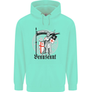 Knights Templar St Georges Day Beauseant Mens 80% Cotton Hoodie Peppermint