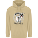 Knights Templar St Georges Day Beauseant Mens 80% Cotton Hoodie Sand