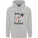 Knights Templar St Georges Day Beauseant Mens 80% Cotton Hoodie Sports Grey