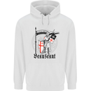 Knights Templar St Georges Day Beauseant Mens 80% Cotton Hoodie White
