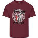 Knights Templar St Georges Day Beauseant Mens Cotton T-Shirt Tee Top Maroon