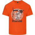 Knights Templar St Georges Day Beauseant Mens Cotton T-Shirt Tee Top Orange