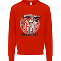 Knights Templar St Georges Day Beauseant Mens Sweatshirt Jumper Bright Red
