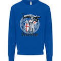 Knights Templar St Georges Day Beauseant Mens Sweatshirt Jumper Royal Blue