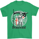 Knights Templar St Georges Day Beauseant Mens T-Shirt Cotton Gildan Irish Green