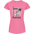 Knights Templar St Georges Day Beauseant Womens Petite Cut T-Shirt Azalea