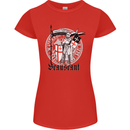Knights Templar St Georges Day Beauseant Womens Petite Cut T-Shirt Red