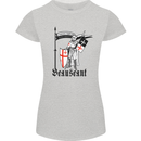 Knights Templar St Georges Day Beauseant Womens Petite Cut T-Shirt Sports Grey