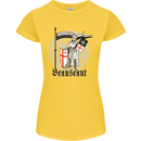 Knights Templar St Georges Day Beauseant Womens Petite Cut T-Shirt Yellow