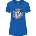 Knights Templar St Georges Day Beauseant Womens Wider Cut T-Shirt Royal Blue