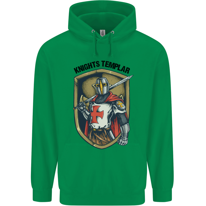 Knights Templar St Georges Day England Childrens Kids Hoodie Irish Green
