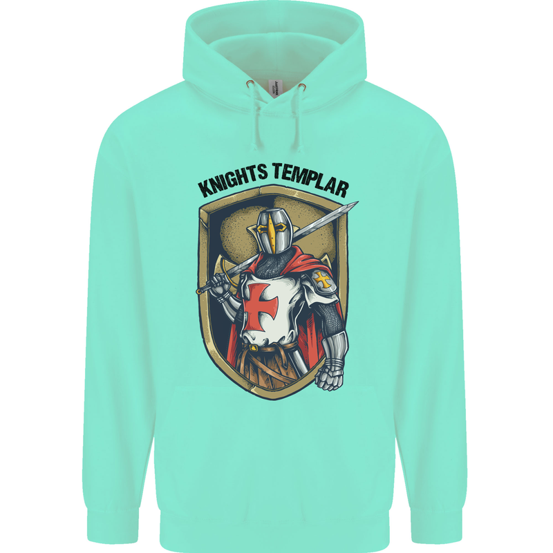 Knights Templar St Georges Day England Childrens Kids Hoodie Peppermint
