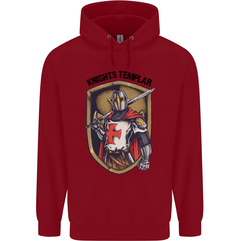 Knights Templar St Georges Day England Childrens Kids Hoodie Red