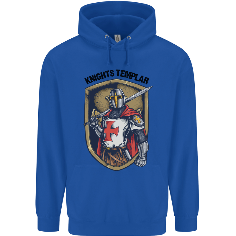 Knights Templar St Georges Day England Childrens Kids Hoodie Royal Blue