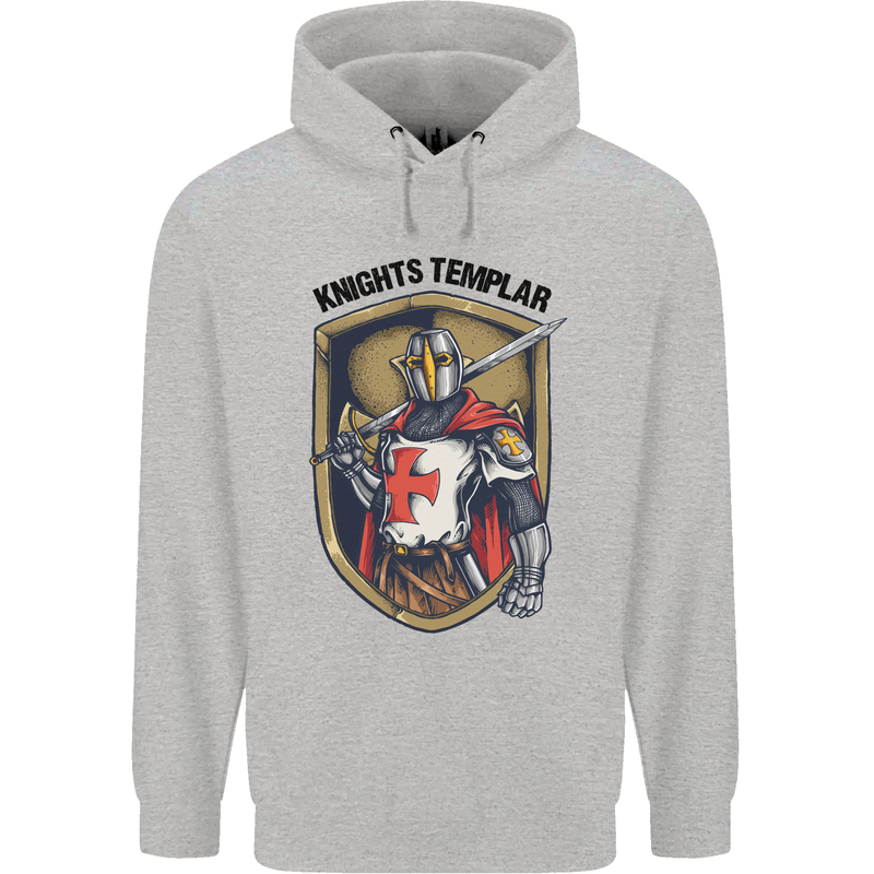 Knights Templar St Georges Day England Childrens Kids Hoodie Sports Grey