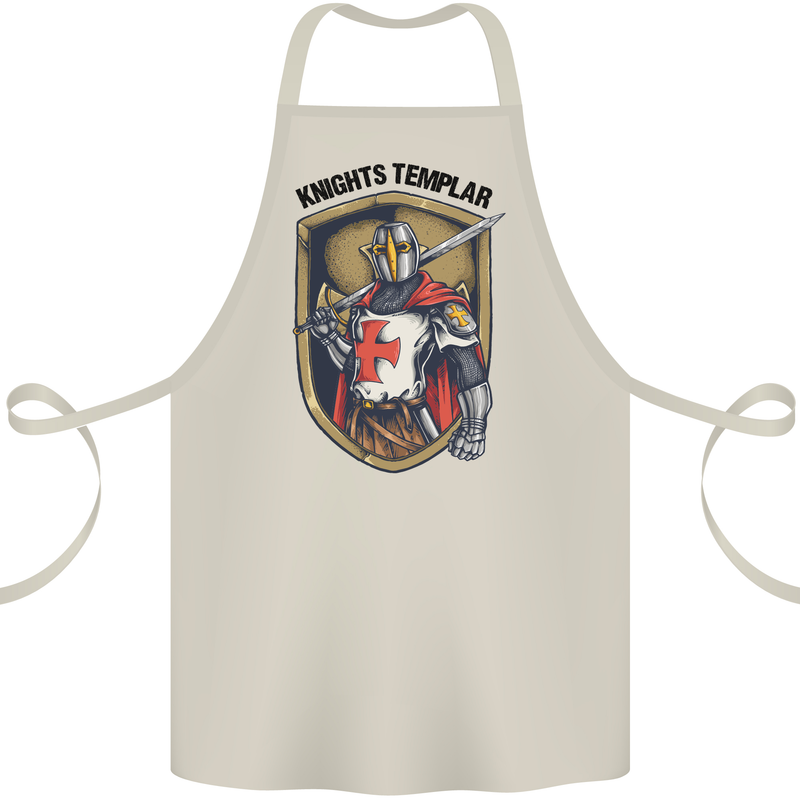 Knights Templar St Georges Day England Cotton Apron 100% Organic Natural